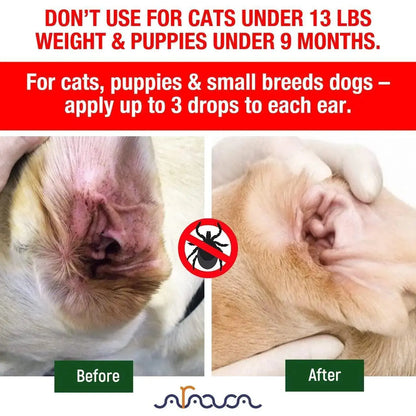 Pet Ear Mite Relief for Dogs & Cats BabyFour