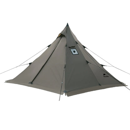 Naturehike Ranch Fire Teepee Tent with Mesh Inner Tent 4 Season Hot Tent with Stove Jack Windproof Waterproof Cold Weather Winter Tent Hot Tents for Camping