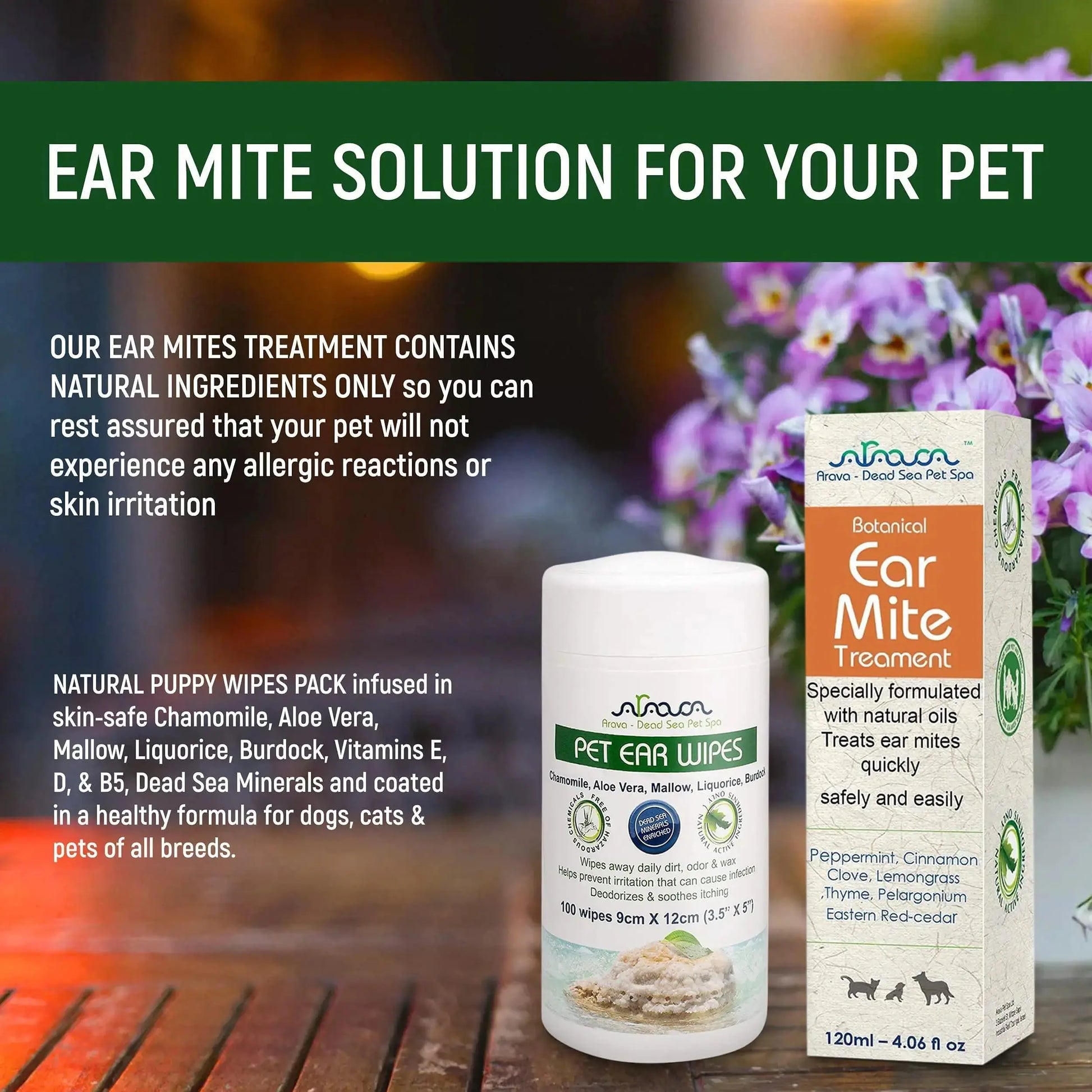 Pet Ear Mite Relief for Dogs & Cats BabyFour